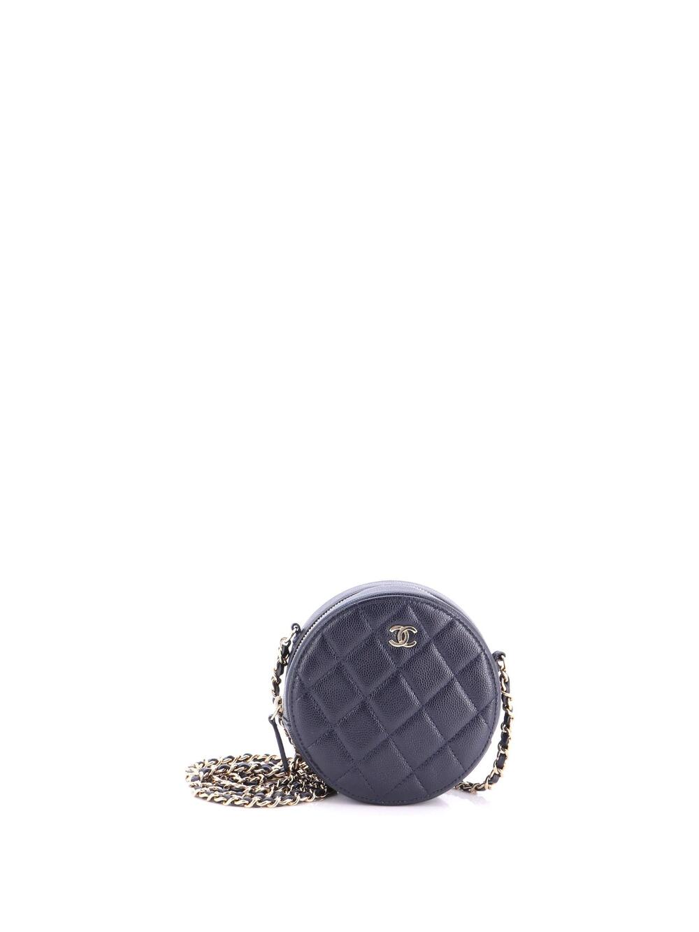 Chanel Round Clutch With Chain Quilted #277149C30B